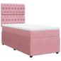 Preview: Boxspringbett mit Matratze Rosa 90x190 cm Samt
