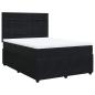Preview: Boxspringbett mit Matratze Schwarz 140x200 cm Samt