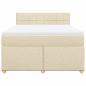 Preview: Boxspringbett mit Matratze Creme 140x200 cm Stoff