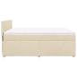 Preview: Boxspringbett mit Matratze Creme 140x200 cm Stoff