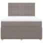 Preview: Boxspringbett mit Matratze Taupe 140x200 cm Stoff