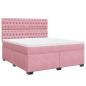 Preview: Boxspringbett mit Matratze Rosa 180x200 cm Samt