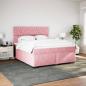 Preview: Boxspringbett mit Matratze Rosa 180x200 cm Samt