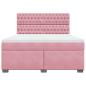 Preview: Boxspringbett mit Matratze Rosa 180x200 cm Samt