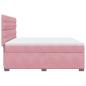 Preview: Boxspringbett mit Matratze Rosa 180x200 cm Samt