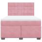 Preview: Boxspringbett mit Matratze Rosa 140x200 cm Samt