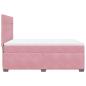 Preview: Boxspringbett mit Matratze Rosa 140x200 cm Samt