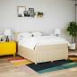 Preview: Boxspringbett mit Matratze Creme 140x200 cm Stoff