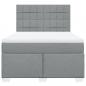Preview: Boxspringbett mit Matratze Hellgrau 140x200 cm Stoff