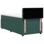 Preview: Boxspringbett mit Matratze Dunkelgrün 90x200 cm Samt