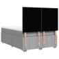 Preview: Boxspringbett mit Matratze Hellgrau 140x200 cm Stoff