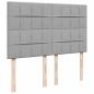 Preview: Boxspringbett mit Matratze Hellgrau 140x200 cm Stoff