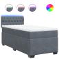 Preview: Boxspringbett mit Matratze Dunkelgrau 90x200 cm Samt