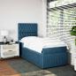 Preview: Boxspringbett mit Matratze Blau 90x200 cm Samt