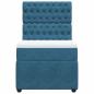 Preview: Boxspringbett mit Matratze Blau 90x200 cm Samt