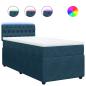 Preview: Boxspringbett mit Matratze Blau 90x190 cm Samt