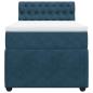 Preview: Boxspringbett mit Matratze Blau 90x190 cm Samt