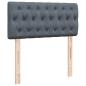 Preview: Boxspringbett mit Matratze Dunkelgrau 90x200 cm Samt