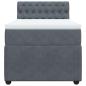 Preview: Boxspringbett mit Matratze Dunkelgrau 90x200 cm Samt
