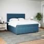 Preview: Boxspringbett mit Matratze Blau 180x200 cm Samt