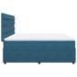 Preview: Boxspringbett mit Matratze Blau 180x200 cm Samt