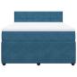 Preview: Boxspringbett mit Matratze Blau 140x200 cm Samt