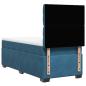 Preview: Boxspringbett mit Matratze Blau 90x200 cm Samt