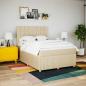 Preview: Boxspringbett mit Matratze Creme 140x200 cm Stoff