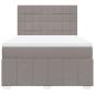 Preview: Boxspringbett mit Matratze Taupe 140x200 cm Stoff