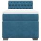 Preview: Boxspringbett mit Matratze Blau 90x190 cm Samt