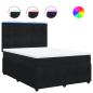 Preview: Boxspringbett mit Matratze Schwarz 140x200 cm Samt