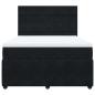 Preview: Boxspringbett mit Matratze Schwarz 140x200 cm Samt