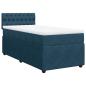Preview: Boxspringbett mit Matratze Blau 90x200 cm Samt