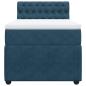 Preview: Boxspringbett mit Matratze Blau 90x200 cm Samt