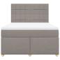 Preview: Boxspringbett mit Matratze Taupe 140x200 cm Stoff