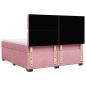Preview: ARDEBO.de - Boxspringbett mit Matratze Rosa 180x200 cm Samt