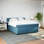 Preview: Boxspringbett mit Matratze Blau 180x200 cm Samt