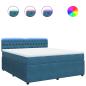 Preview: Boxspringbett mit Matratze Blau 180x200 cm Samt