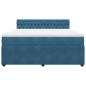Preview: Boxspringbett mit Matratze Blau 180x200 cm Samt