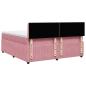 Preview: Boxspringbett mit Matratze Rosa 180x200 cm Samt