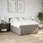 Preview: ARDEBO.de - Boxspringbett mit Matratze Taupe 140x200 cm Stoff