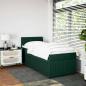 Preview: Boxspringbett mit Matratze Dunkelgrün 90x190 cm Samt