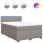 Preview: Boxspringbett mit Matratze Taupe 140x200 cm Stoff