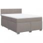 Preview: Boxspringbett mit Matratze Taupe 140x200 cm Stoff