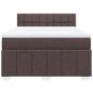 Preview: Boxspringbett mit Matratze Dunkelbraun 140x200 cm Stoff