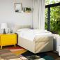 Preview: Boxspringbett mit Matratze Creme 90x200 cm Stoff