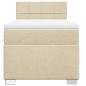 Preview: Boxspringbett mit Matratze Creme 90x190 cm Stoff