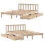 Preview: Massivholzbett ohne Matratze 120x190 cm Kiefernholz