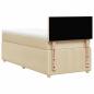 Preview: Boxspringbett mit Matratze Creme 90x200 cm Stoff