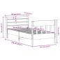 Preview: Massivholzbett ohne Matratze 90x200 Kiefernholz